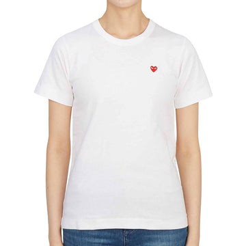 Comme Des Garcons Mini Red Heart Patch AZ T303 051 2 Women's Short Sleeve T-Shirt 30163203