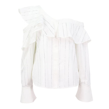 SELF-PORTRAIT レディースラインストーンブラウス SS24-184TA-W 146881661