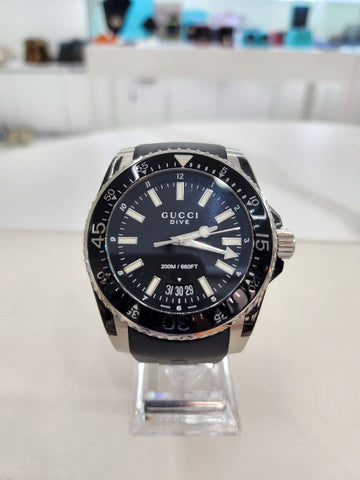 GUCCI ダイブ ブラック クォーツ メンズ 45MM 時計 YA136204A 146882715