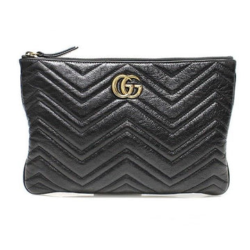 GUCCI Matelassé Chevron GG Marmont Clutch 525541 146882772