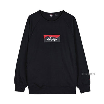 NANGA エコボックスロゴクルーネックセーター P.BLK FW25 146883693