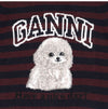 GANNI ウールミックスストライプニットプードルロゴ 144591994 [P]