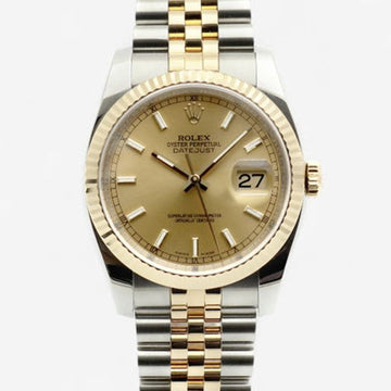 ROLEX 116233 Datejust 36 Index Champagnermessing Herren Kombi Uhr 2012 146917154