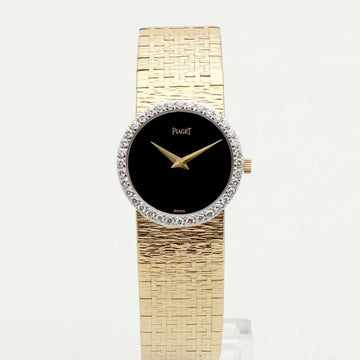 PIAGET Extremely Gold 27 Small Damen Gold Uhr Onyx Diamant Vintage 1990 146918115