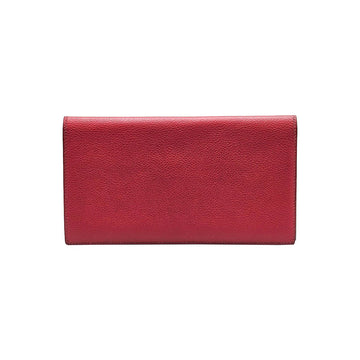 HERMES Rote Citizen Twill Geldbörse Y-stamp 146920265