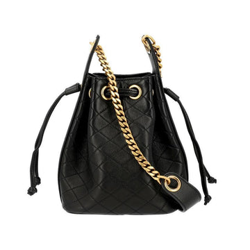 SAINT LAURENT Cassandra Monogram Quilted Chain Bucket Shoulder Bag 840886 1EL07 1000 146392383 [P]