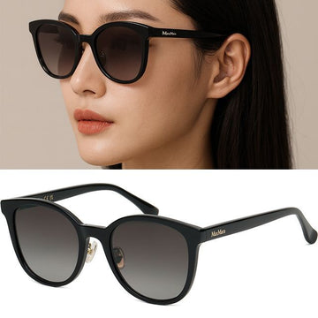 MAXMARA Sonnenbrille MM0105K 01B Luxus rechteckige Hornbrille Asian Fit grau Verlauf Fashion 146926330
