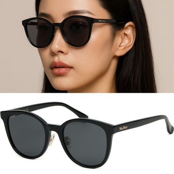 MAXMARA Sonnenbrille MM0105K 01A Asiatische Passform Quadratisch Schwarz Hornrahmen 146926332