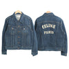 Celine 25SS Back Logo Denim Jacket Dark Blue RV0DX789D CBF8 146926936 [P]