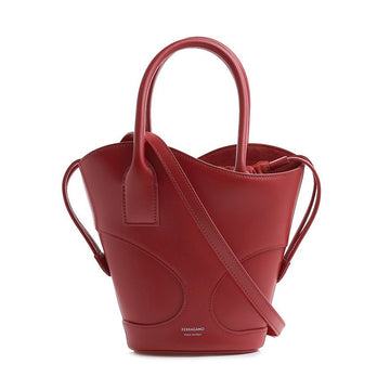 SALVATORE FERRAGAMO FLAME RED 0768961 レディース レザー ショルダーバッグ 146930308