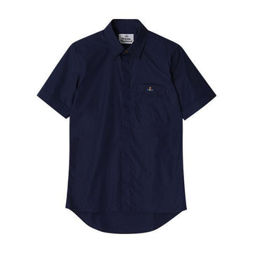 VIVIENNE WESTWOOD ORB Logo Classic Kurzarm-Hemd für Herren 24010004 W009Q K410 144732717 [P]