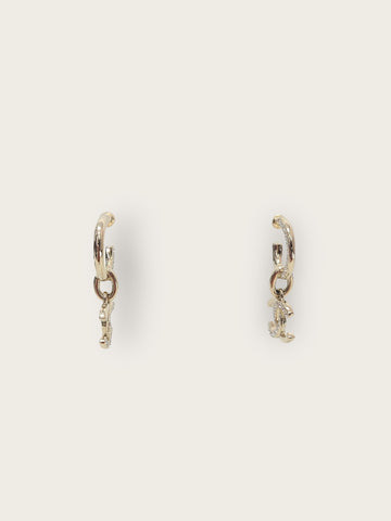 CHANEL ゴールド ダングリング メタル ラインストーン クリスタル イヤリング 146946489