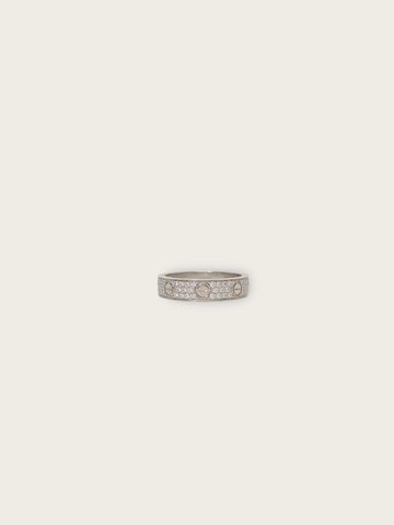 CARTIER ホワイトゴールド フルパヴェ ダイヤ ラブリング 指輪 48 146947008