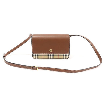 BURBERRY Vintage Check Tan Kalbsleder Gold New Hampshire Crossbody 80580041 146947299