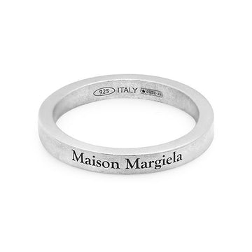 Maison Margiela Engraved Logo 3mm Silver Ring 146956111
