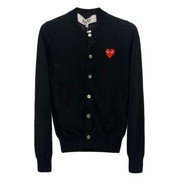 COMME DES GARCONS 25SS rote Wappen Unisex Rundhals-Cardigan Schwarz AX-N007-051 146964613