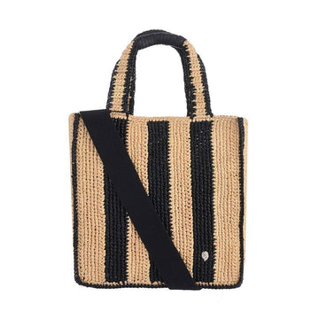 HELEN KAMINSKI Mini Tote Bag Nami Stripe Natural Charcoal 51902 144698524