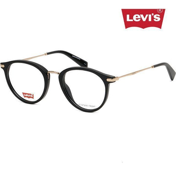 Levis LV5006 807 Metal Combination Round Black Eyeglasses 122355797