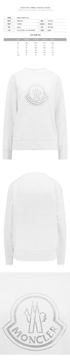 Moncler 23FW Crystal Logo Sweatshirt White 8G000 53 899TR 033 58892182 [P]