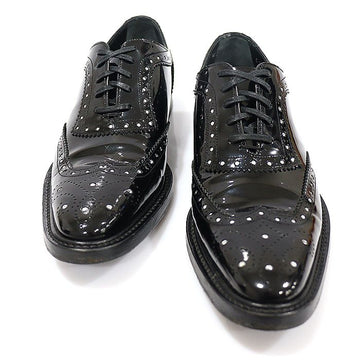 DOLCE & GABBANA ブラックペイデントクリスタルBUDAPESTERレースアップ女性靴38 C12414 147205954