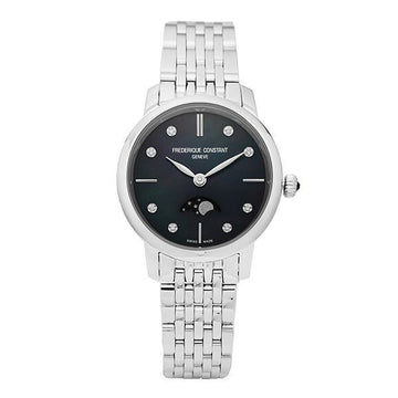 Fredrique Constant Slimline Moonphase Diamond Women's Metal Watch FC-206MPBD1S6B 146713415 [P]