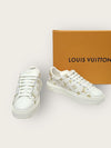 LOUIS VUITTON Weißgold Lettering Logo Timeout Sneakers 147208311 [P]