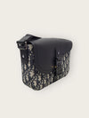 DIOR ベージュ ブラック オブリーク ジャカード サドル ストラップバッグ 147208789 [P]
