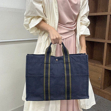 HERMES フルート MM ネイビー ノートパソコン収納 ビジネスバッグ S250929-03 147250096