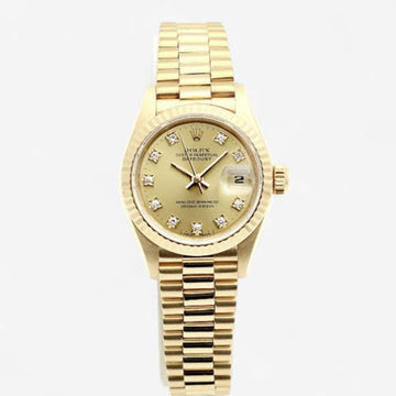 Rolex Datejust Gold 26 69178 Original Diamond Women's Gold Watch 1990 147250677