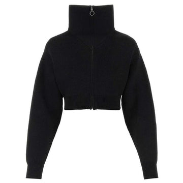 Isabel Marant OXANA Back Logo Cropped Knit Zip-Up Black CA0031FA A3L62E 01BK 59678444