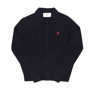 AMI Dünne Herz-Logo Polo Cardigan 144591925 [P]