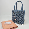 Miu Miu Matreuse Logo Denim Chain Tote Bag 147306726 [P]