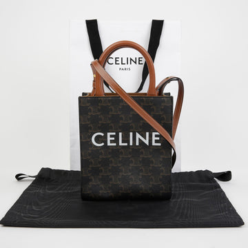 CELINE Vertikale Mini-Tote-Schultertasche 194372BZK 151711509
