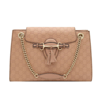 Gucci Antique Rose GG Shima Leather Gold Horsebit Tassel Emily Shoulder Bag 295403 147308039