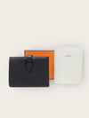 Hermes Black H Logo Compact Wallet 147308649 [P]
