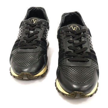 Louis Vuitton Black Calfskin Perforated Runaway Women's Sneakers 35 147308888
