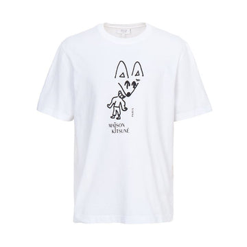 Maison Kitsune Party Fox Men's Short Sleeve T-Shirt PM00116KJ7025 P100 147309139