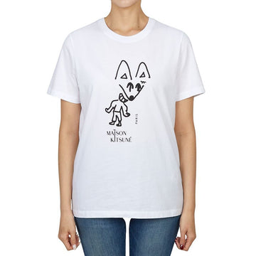Maison Kitsune Party Fox Women's Short Sleeve T-Shirt M186 147309160