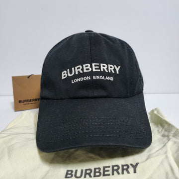 BURBERRY M schwarze gestickte Logo Baseballcap 8010635 147326313