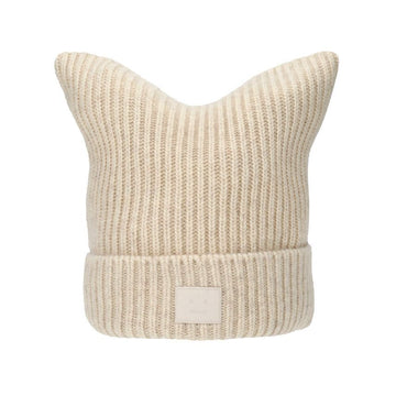 ACNE STUDIOS OATMEAL MELANGE (633) フェイスロゴパッチビーニ 145693461