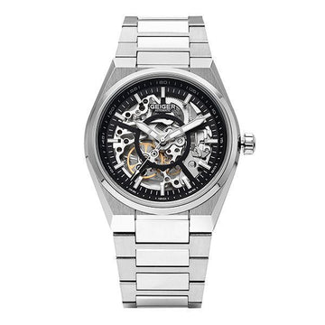GEIGER スケルトンダイヤルメンズメタルウォッチ GE1228BS 146915983 [P]