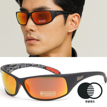 SPYDER Sonnenbrille SP6011 001 polarisiert orange verspiegelt 147378856