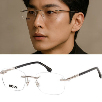 HUGO BOSS Brille BOSS1551C RHL ohne Rahmen quadratisch Luxus minimalistische Mode 147378791