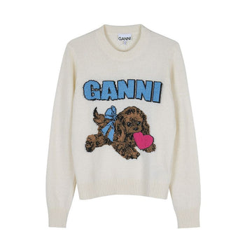 GANNI Damen-Puppy-Wollstrick K2562 135 FW25 147406591