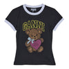 Ganni Cropped Teddy T-Shirt 147406605 [P]