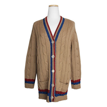 GUCCI Hellbrauner reine Wolle Strickcardigan 44 147419095