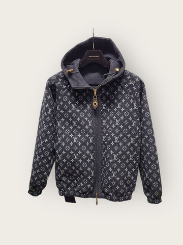 LOUIS VUITTON Umkehrbares Monogram Jacquard Kapuzenjacke 34 147441008