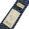GUCCI インターロッキング ネクタイ ネイビー イエロー 764965 147444759 [P]