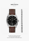 FOSSIL FS6081SET (Machine) Herren Armbanduhren Set aus Leder 144732907 [P]
