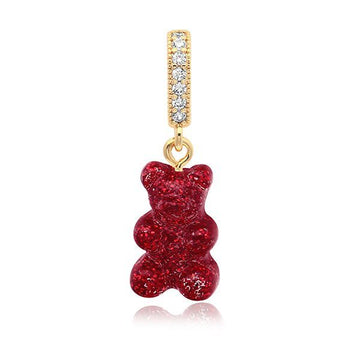 CRYSTAL HAZE Nostalgia Bear - Red Velvet - Pave Connector 144767804
